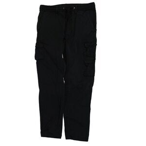 Replay Mens Cotton Drawstring Waist Straight Leg Cargo Pants Black Size 29